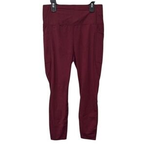 Avia Womens Medium M (8-10) Burgundy Activewear Athletic‎ Capri Leggings